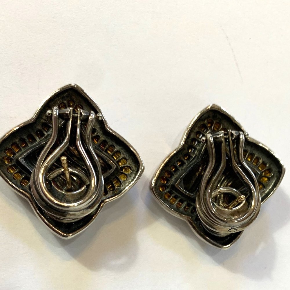 DAVID YURMAN Quatrefoil Earrings in Sterling Silver and 18K Yellow - Picture 16 of 16